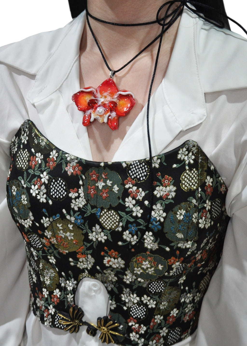 Solar Flare Orchid Necklace